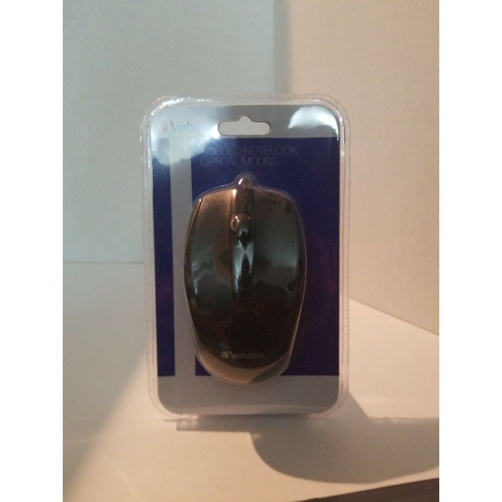 Verbatim‎ Corded Notebook Optical Mouse Graphite Wired USB Travel Compact New